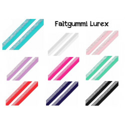 Falzgummi Breite 17 mm mit Lurex